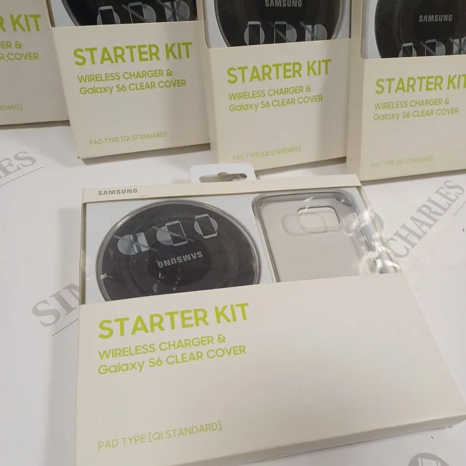 BOXED SAMSUNG STARTER KIT WIRELESS CHARGER & S6 CLEAR COVER