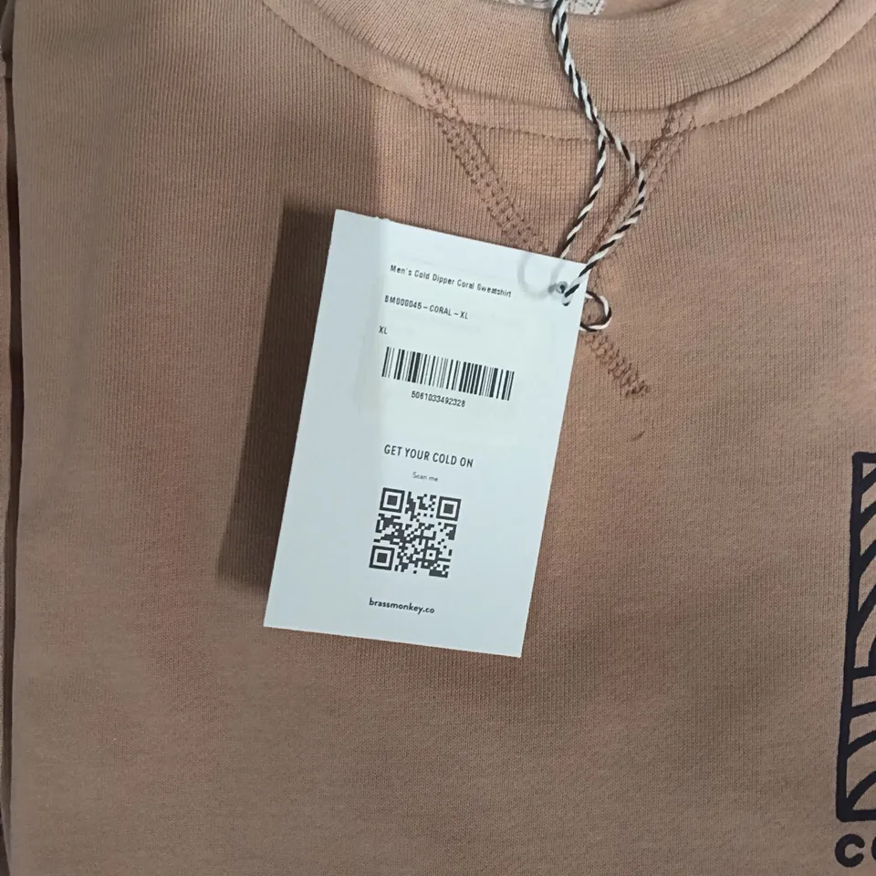 BOX OF BRASS MONKEY SWEATS - CORAL SIZE XL APPROXIMATELY 7