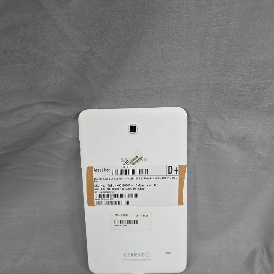 SAMSUNG GALAXY TAB 4 8.0 LTE 16GB TABLET – WHITE, UNLOCKED (SIM-UNLOCKED)
