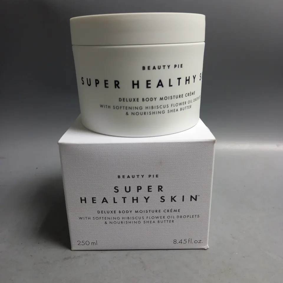 BOXED BEAUTY PIE SUPER HEALTHY SKIN DELUXE BODY MOISTURISER CRÈME 250ML