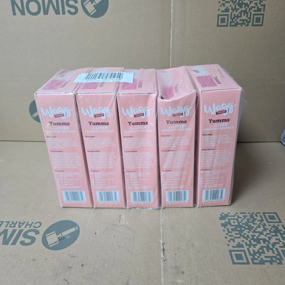 5 X 400G WAGG TREATS YUMMS WITH LIVER CRUNCHY BISCUITS