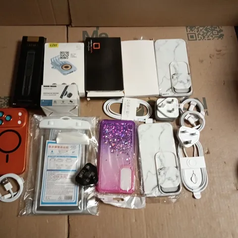 LOT OF ASSORTED MOBILE PHONE ACCESSORIES TO INCLUDE CASES, SCREEN PROTECTORS AND CHARGERS