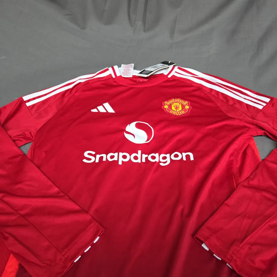 MANCHESTER UNITED FC HOME SHIRT WITH MAINOO 37 SIZE 15-16 YEARS