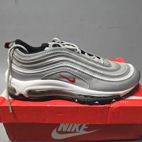 BOXED PAIR OF NIKE AIR MAX 97 TRAINERS IN GREY - UK 5.5