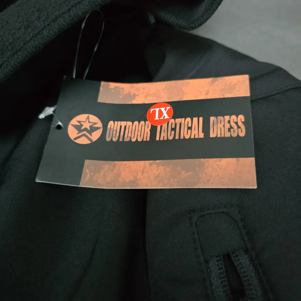 OUTDOOR TACTICAL DRESS XL SET OF BLACK HEAVY DUTY TROUSERS AND JACKET