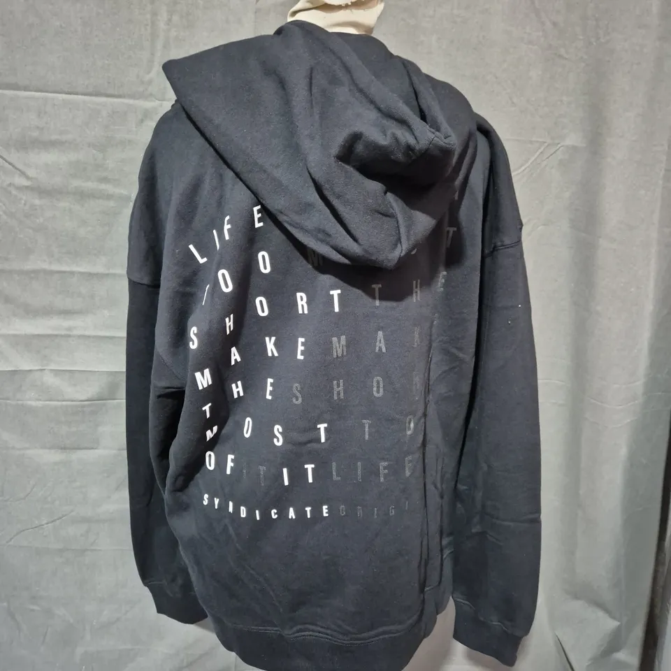 SYNDICATE ORIGINAL LTS HOODIE IN BLACK SIZE M