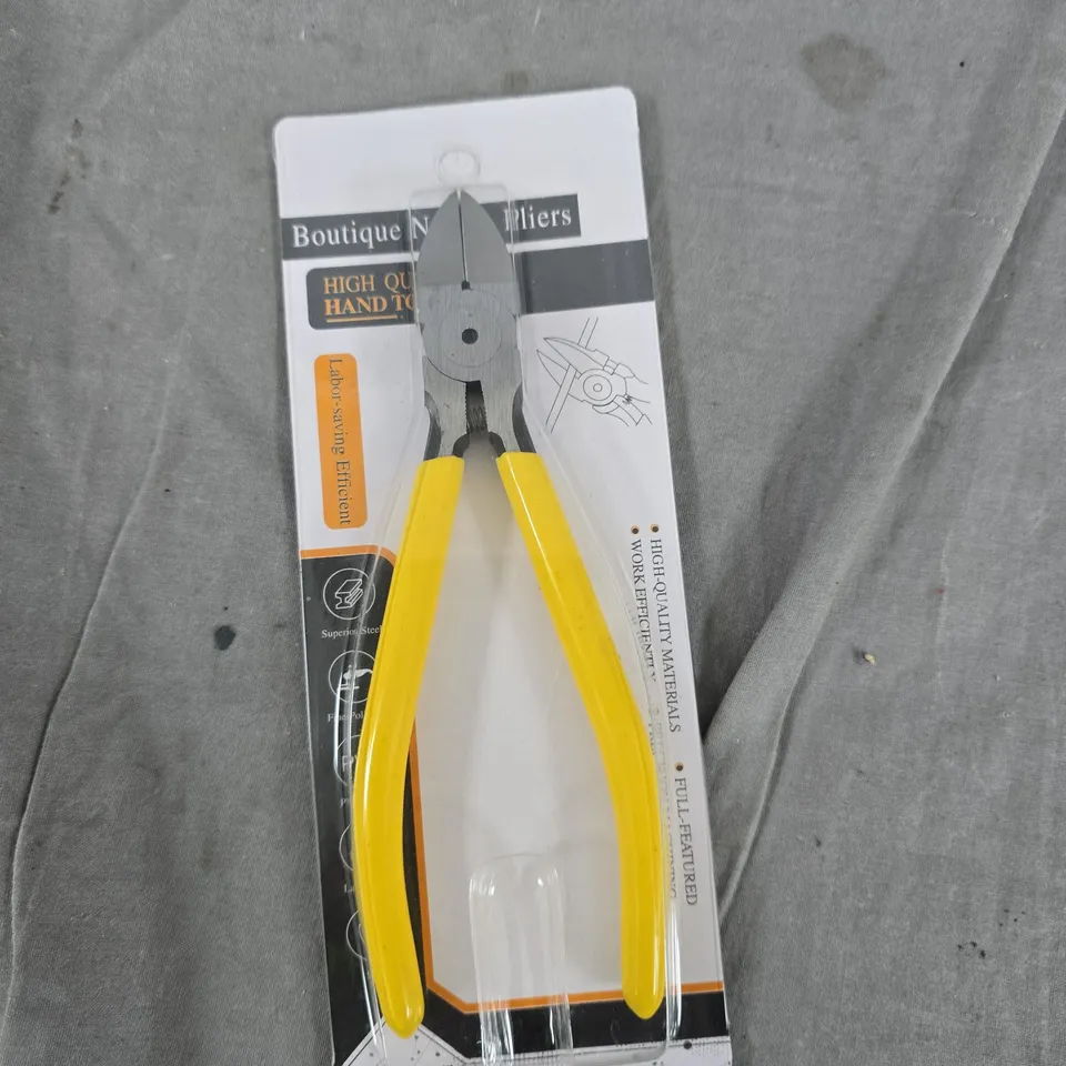 3X TOOLS INCLUDING PLUG CRIMPER, NOZZLE PLIERS AND JIGSAW BLADES