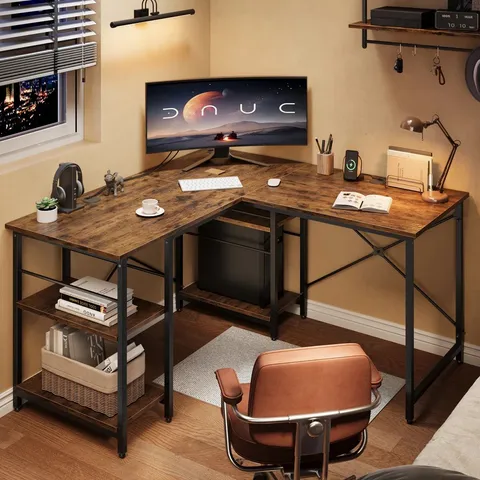BOXED THIELSEN L-SHAPE COMPUTER DESK (1 BOX)