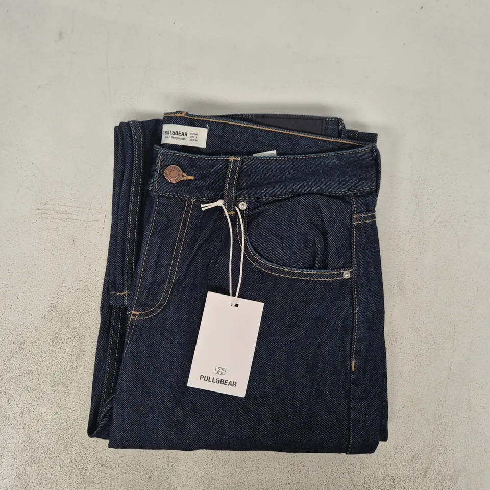 PULL & BEAR JEANS IN DARK INDIGO SIZE UK 12
