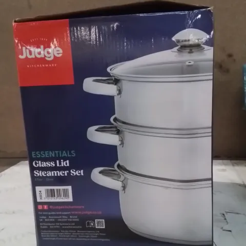 BOXED JUDGE ESSENTIALS GLASS LID STEAMER SET