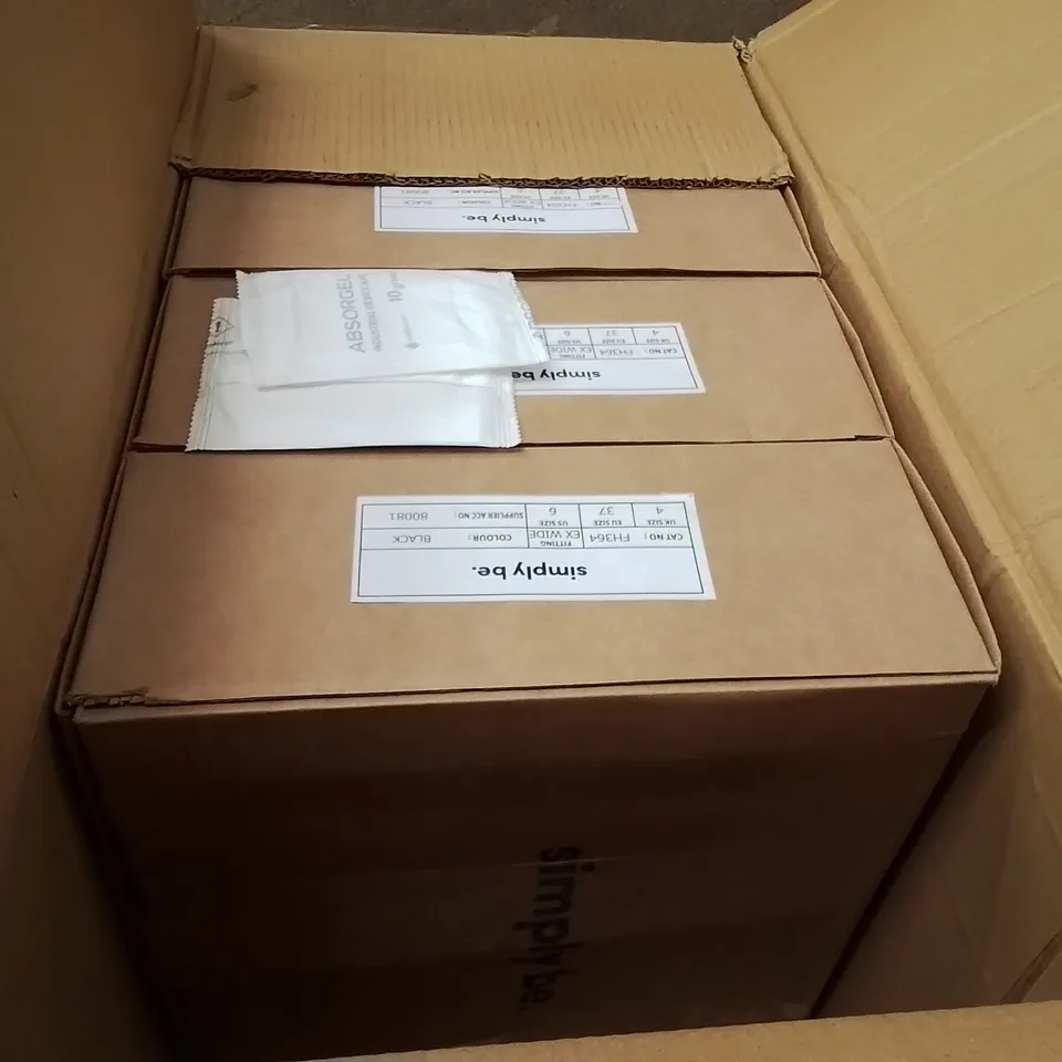 BOXED BRAND NEW APPROXIMATELY 5 SIMPLY BE BREENER WIDE SHOES BLACK SIZE 4