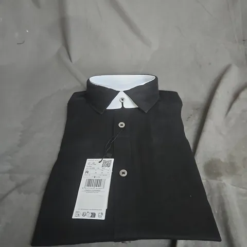 MANGO SMART COLLECTION MEN'S LINEN SHIRT – BLACK, REGULAR FIT (100% LINEN)