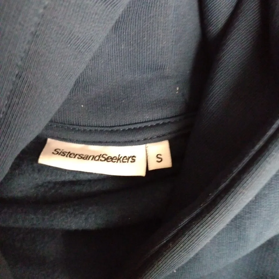 SISTERS AND SEEKERS NAVY HOODIE – UK SIZE S