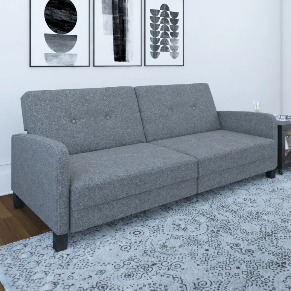 BOXED BOSTON FABRIC SOFA BED