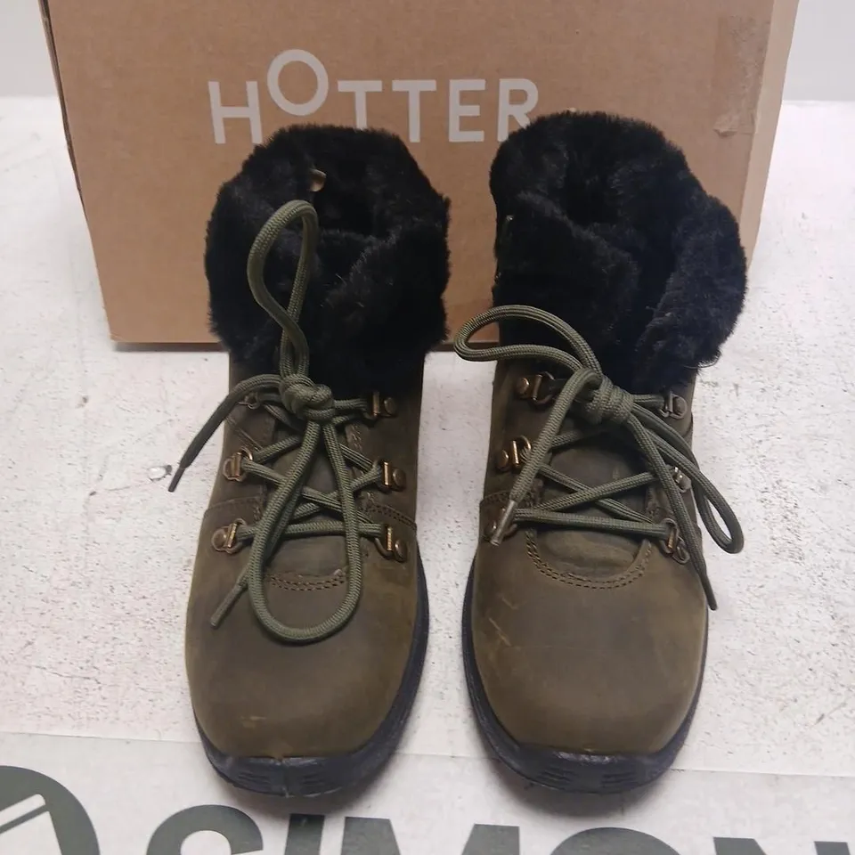 HOTTER WOMEN'S FUR-LINED ANKLE BOOTS – BROWN, UK4 (EU 37)