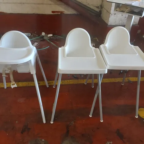 3x ASSORTED RESTAURANT HIGH CHIARS