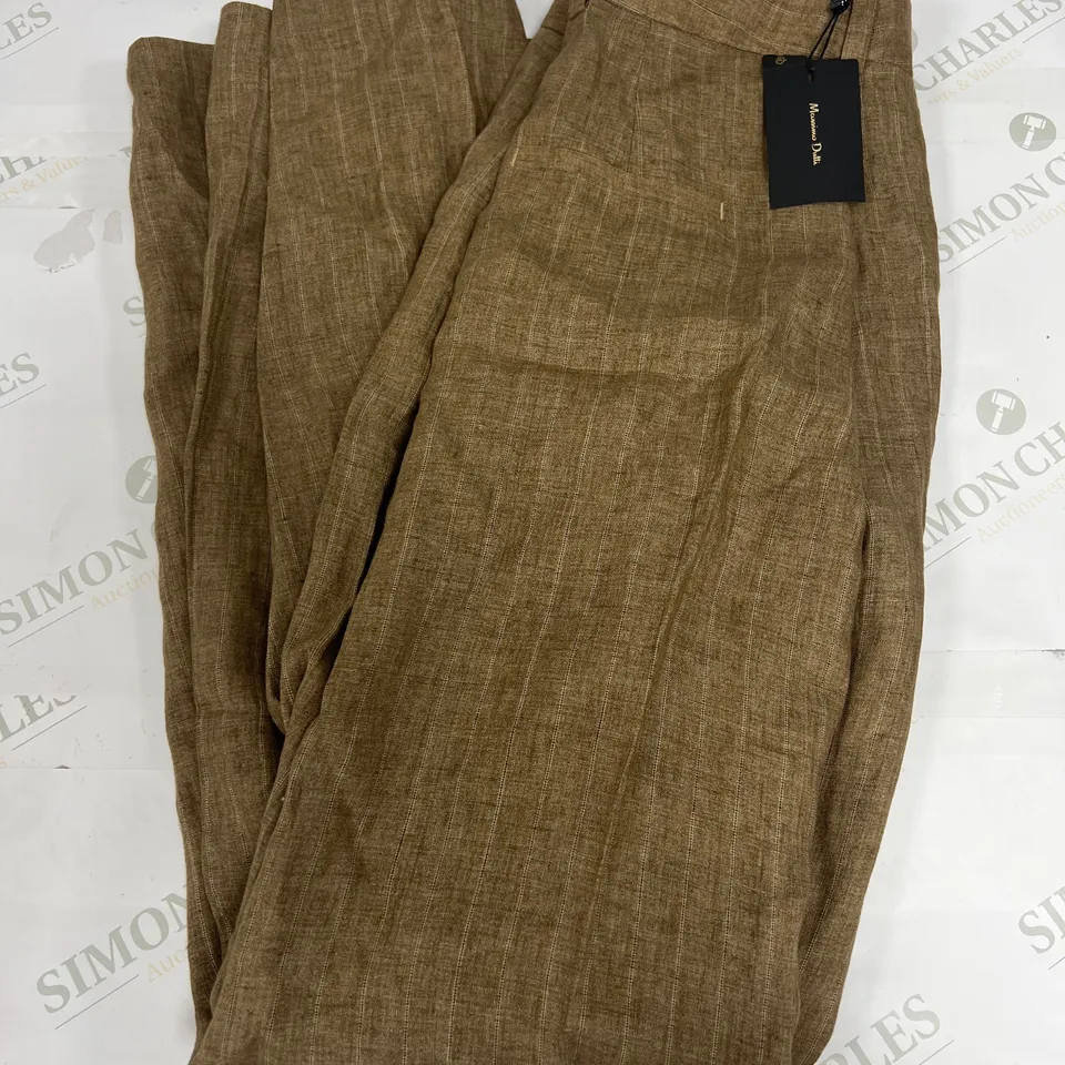 MASSIMO DUTTI STRIPED PANTS IN BROWN SIZE 38