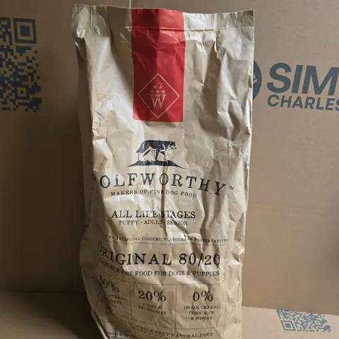 WOLFWORTHY ALL LIFE STAGES DOG FOOD – ORIGINAL 80/20 - 7.5GK