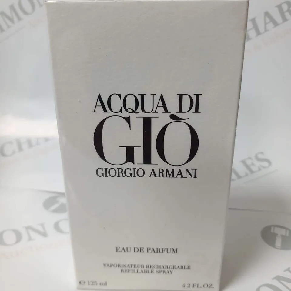 BOXED AND SEALED ACQUA DI GIO GIORGIO ARMANI EAU DE PARFUM 125ML