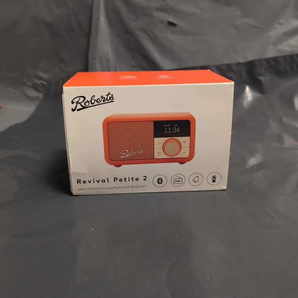 Roberts Revival Petite 2 DAB+/FM RDS Portable Radio with Bluetooth