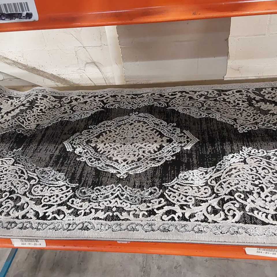 BRAND NEW PACO HOME ELIZABETH 052 RUG IN BLACK- 80×150CM