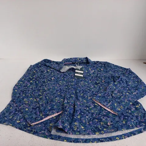 CREW CLOTHING COMPANY BLUMEADOW JERSEY SHIRT β FLORAL PRINT, UK 18 (WYE031)