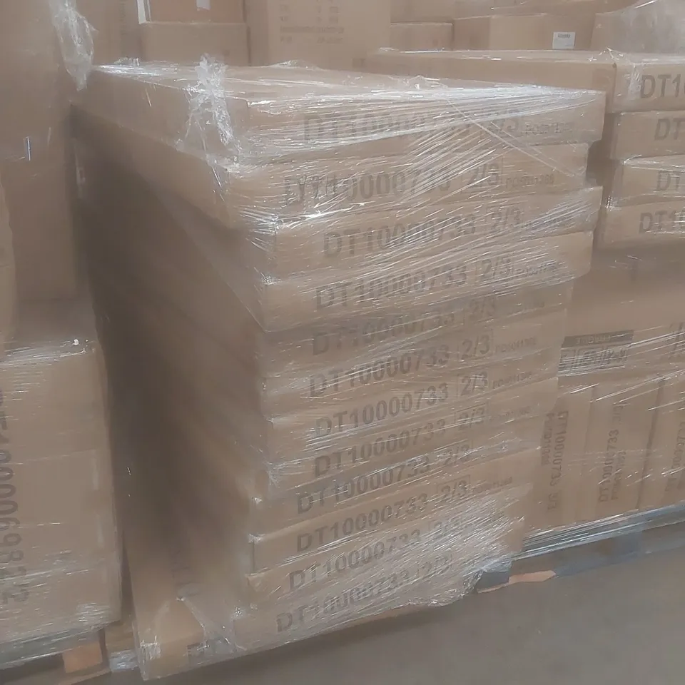 PALLET OF ASSORTED BRAND NEW AND INCOMPLETE DESIGNER FLATPACK FURNITURE PARTS