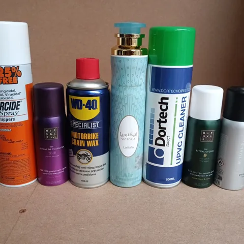 APPROXIMATELY 15 ASSORTED AEROSOLS TO INCLUDE RITUALS , CLIPPER SPRAY AND AIR FRESHENER