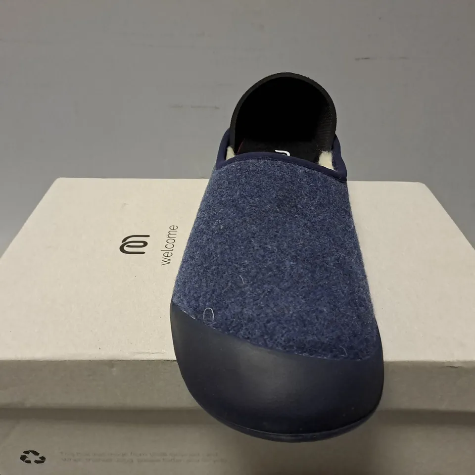 BOXED WELCOME HOME MAHABIS CURVE SHOES IN BLUE - UK 5.5