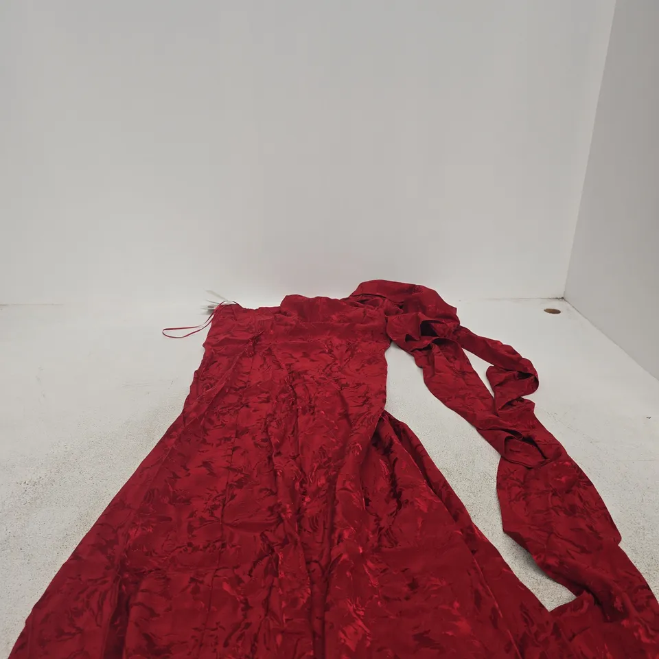NOBODYS CHILD DARK RED FIFI MAXI DRESS UK 8