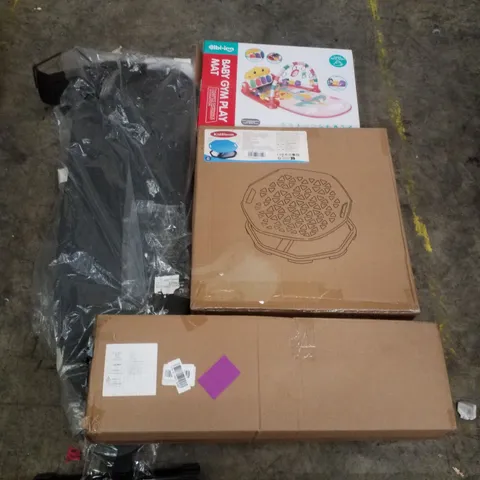 PALLET CONTAINING ASSORTED PRODUCTS INCLUDING IRONING BOARD, BABY GYM PLAY MAT, CLOTHES AIRER & SPINNING CHAIR