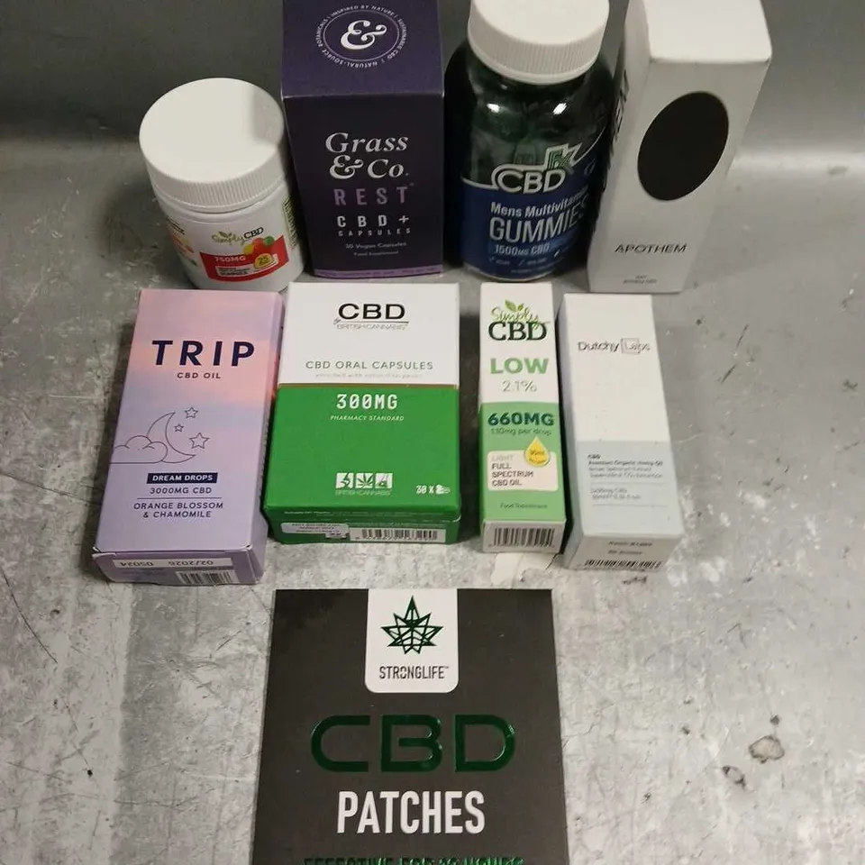 APPROXIMATELY 25 ASSORTED CBD PRODUCTS TO INCLUDE OIL, CAPSULES, GUMMIES ETC - COLLECTION ONLY 