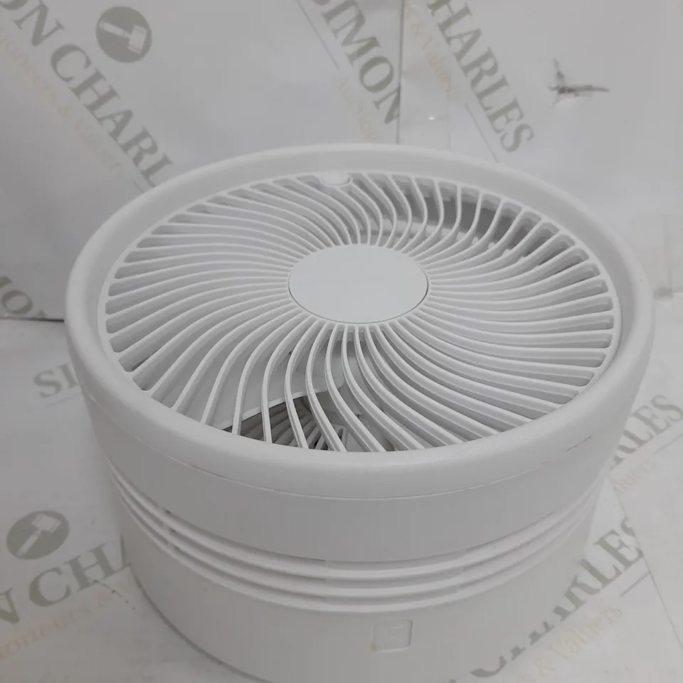BOXED BELL & HOWELL OSCILLATING FOLDING RECHARGEABLE FAN IN WHITE