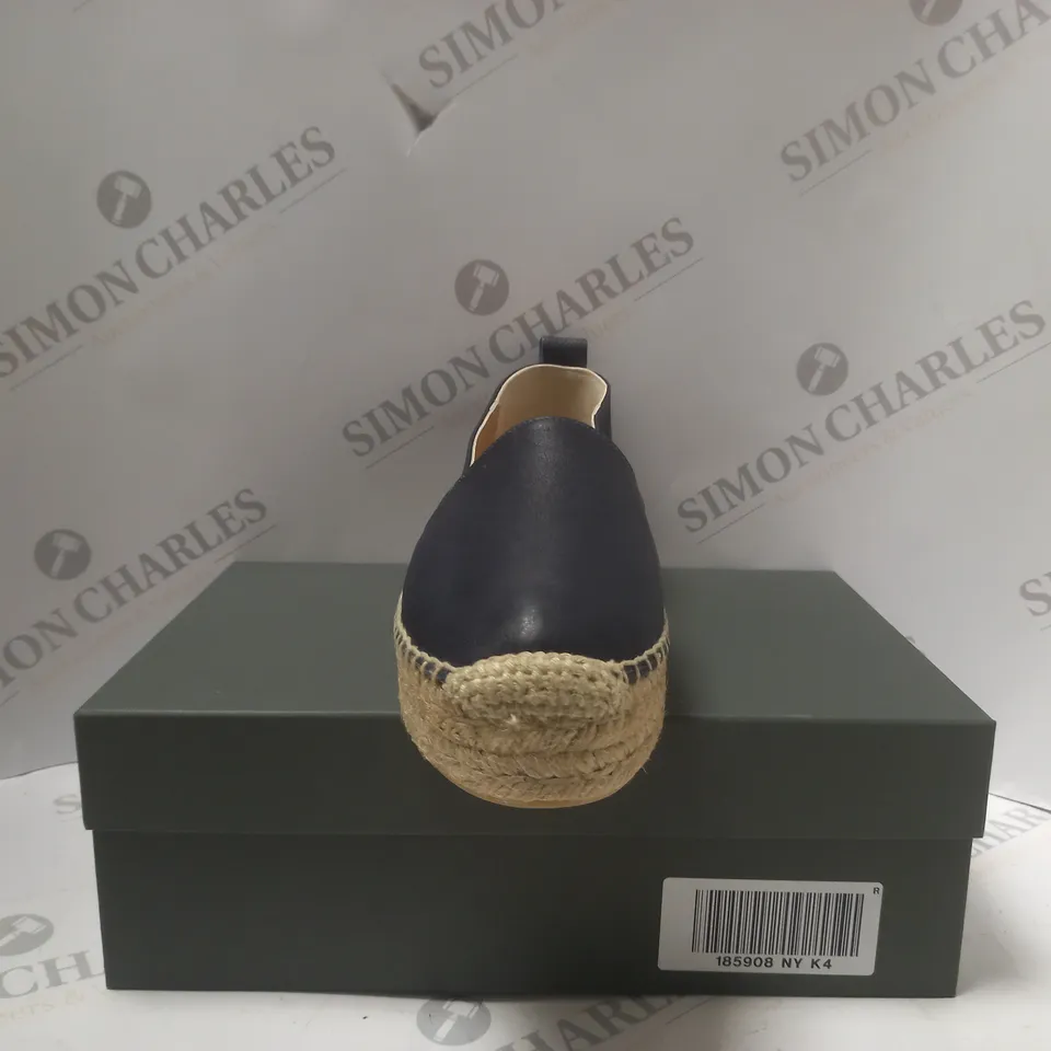 BOXED HOBBS ALICIA ESPADRILLE IN NAVY - SIZE 5