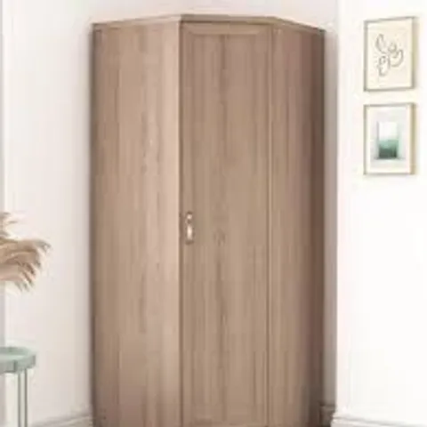 BOXED CAMBERLEY CORNER WARDROBE - LIGHT OAK (2 BOXES)