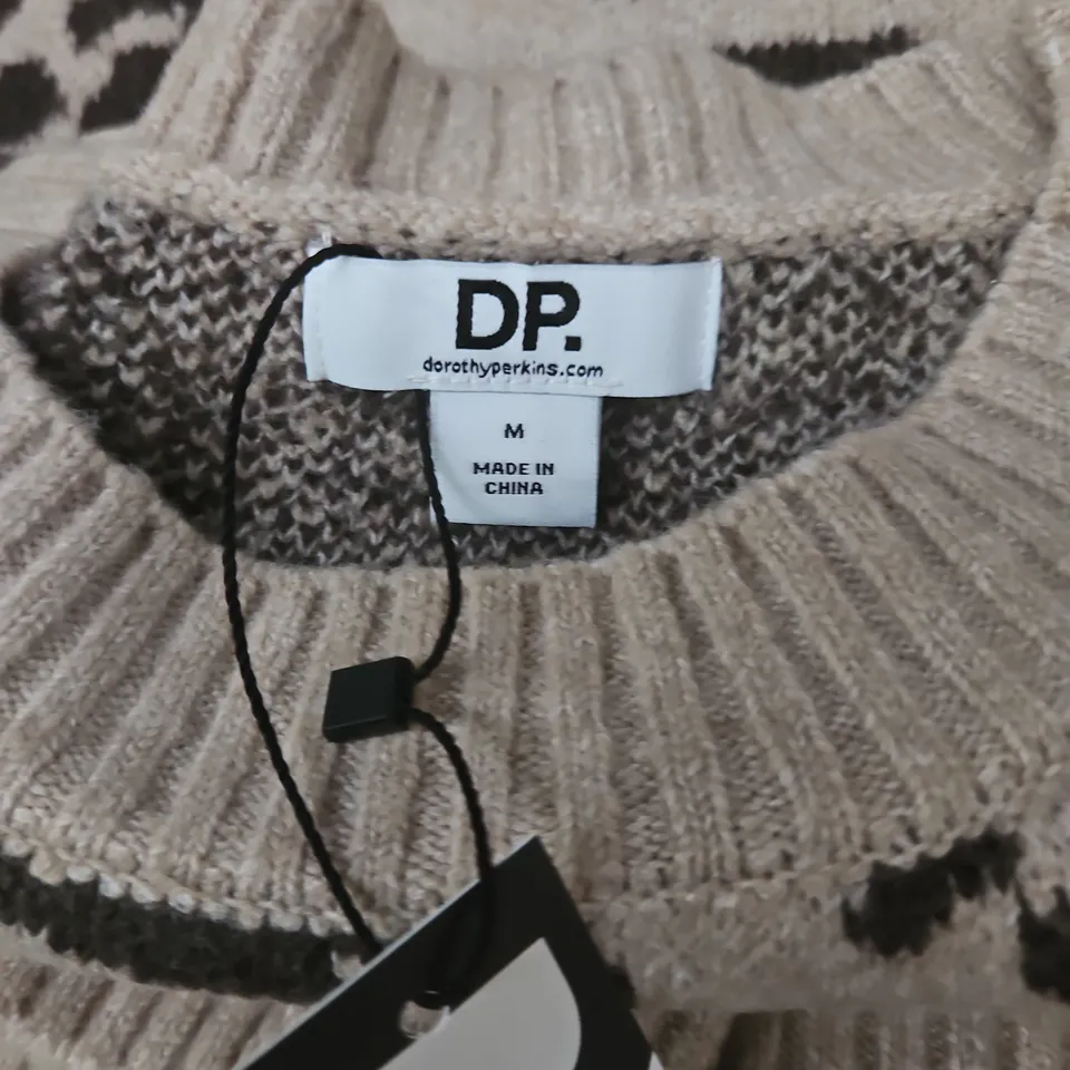 DOROTHY PERKINS ANIMAL PRINT KNIT JUMPER – SIZE M
