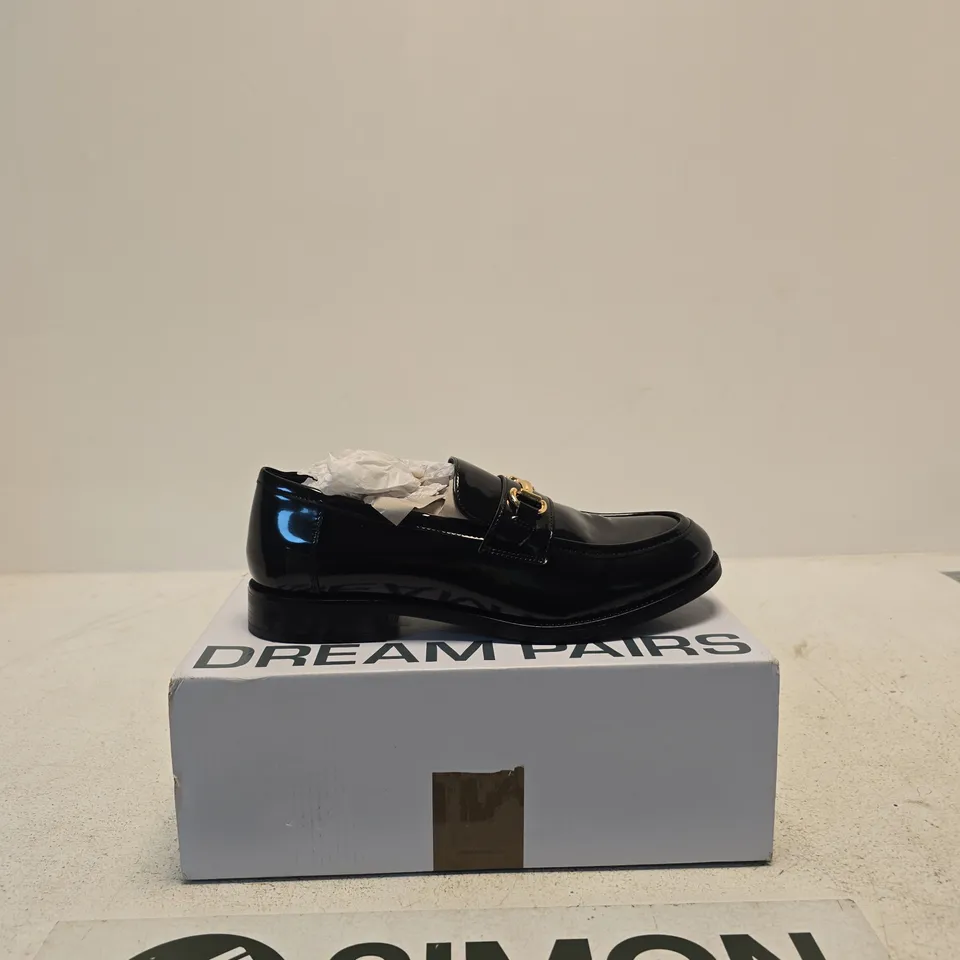 DREAM PAIRS BLACK PATENT LOAFERS – WOMEN'S, UK 8