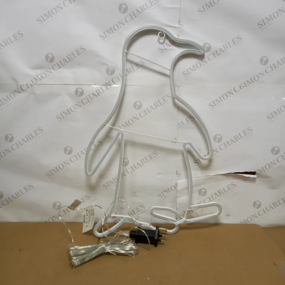 JOHN LEWIS PENGUIN BLUE & ORANGE NEON LED LIGHT
