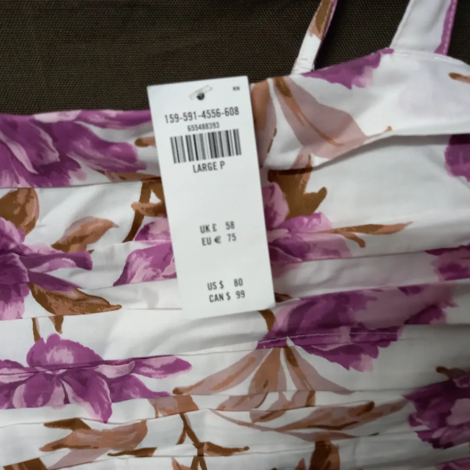 ABERCROMBIE & FITCH PURPLE FLORAL DRESS - L