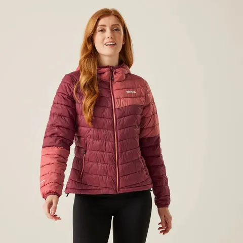 BRAND NEW REGATTA WOMENS HILLPACK III HOODED JACKET IN RUMBA RED - UK 12