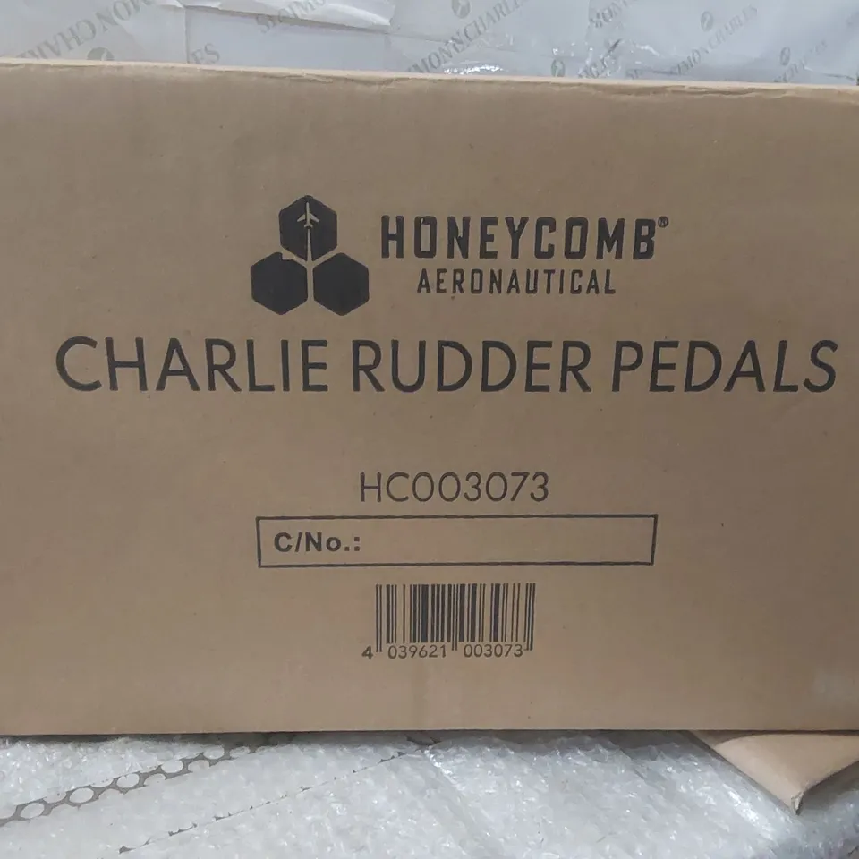 BOXED HONEYCOMB AERONAUTICAL CHARLIE RUDDER PEDALS WITH ADJUSTABLE TENSION