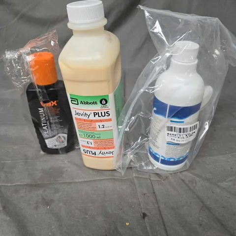 APPROXIMATELY 10 ASSORTED HOUSEHOLD ITEMS TO INCLUDE JEVITY PLUS, VAX WASH, MOLD REMOVER ETC
