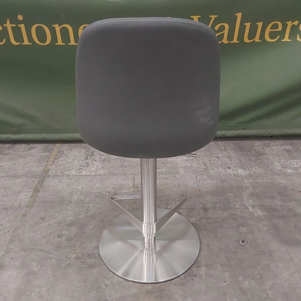 QUALITY DESIGNER ZARAGOZA STAINLESS STEEL AND PU LEATHER BAR STOOL