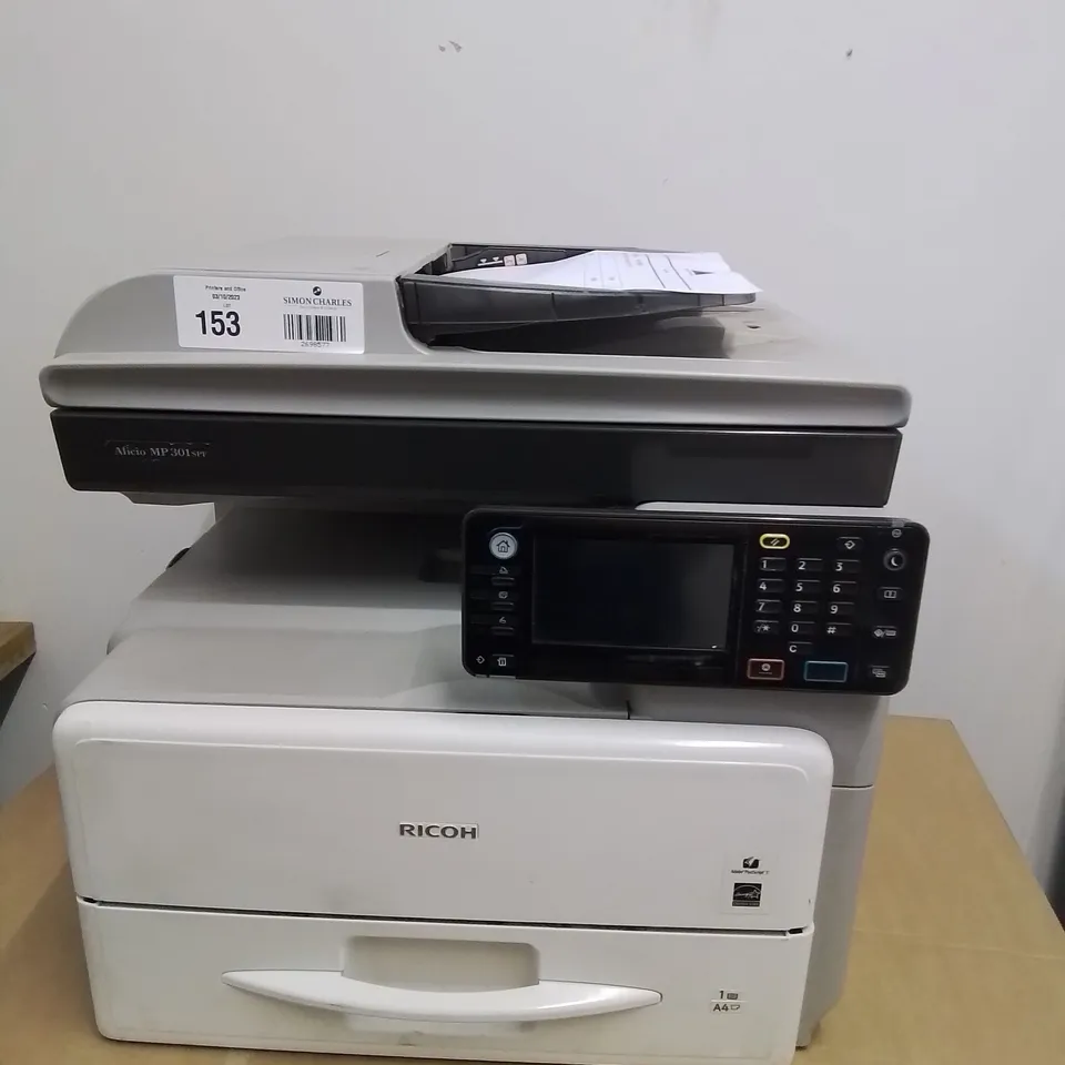 RICOH AFICIO MP 301 SPF FAST MONO MULTI FUNCTION FAX/SCAN/ PRINT 31ppm