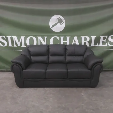 QUALITY DESIGNER NAPLES ITALIAN LEATHER 3 SEATER SOFA