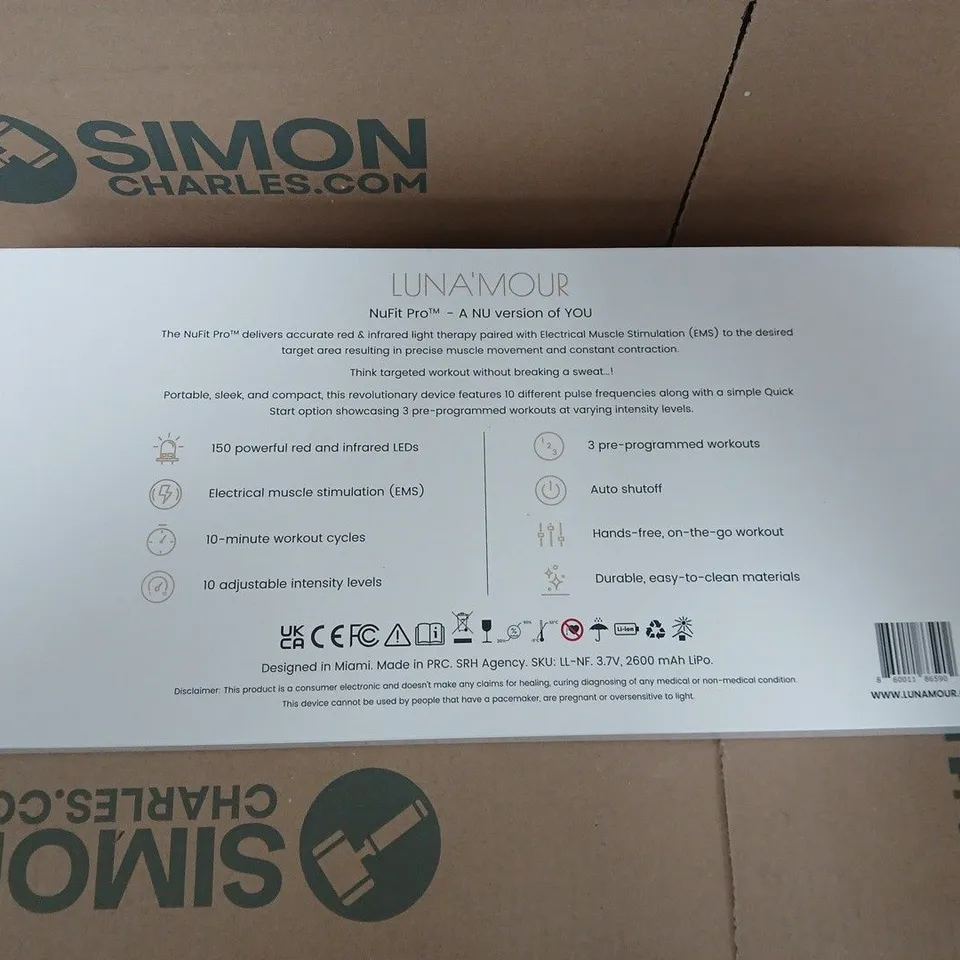 Luna'Mour NuFit Pro EMS Muscle Stimulator – Boxed