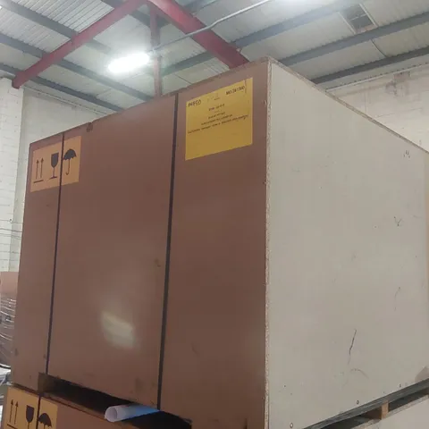 PALLET CONTAINING COMMERCIAL DISPLAY UNIT PARTS
