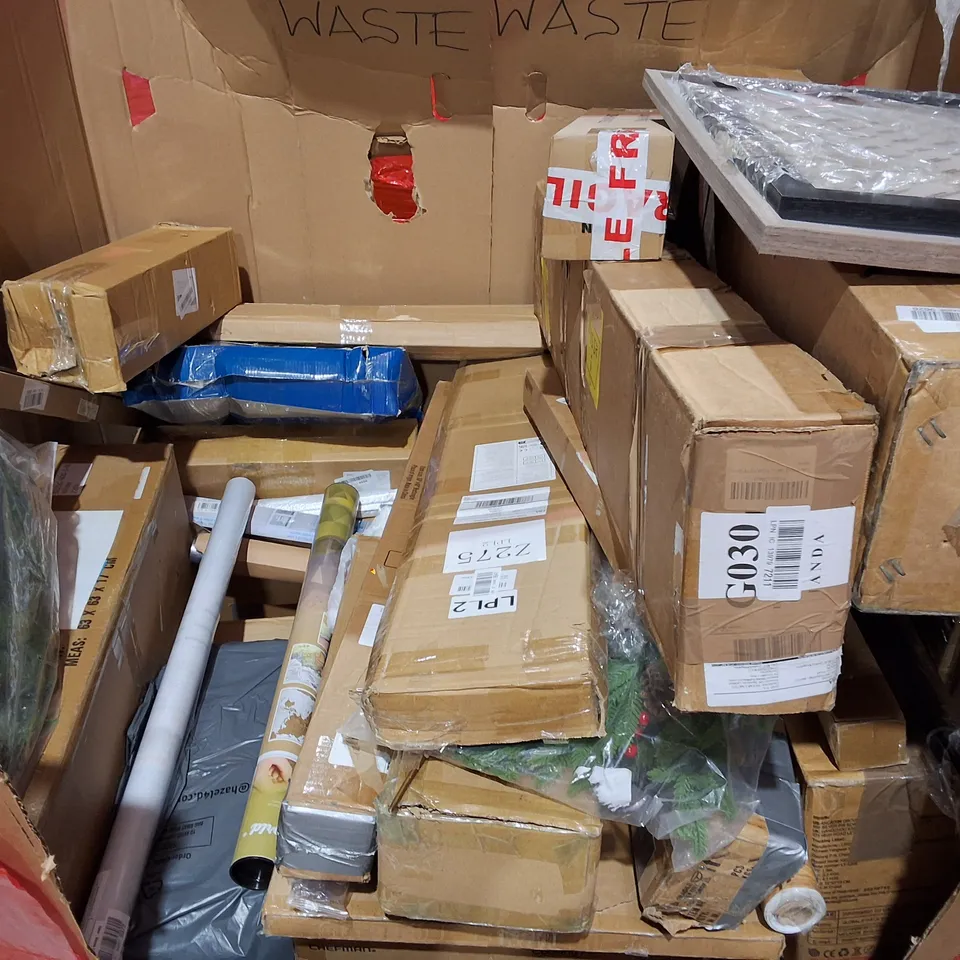 PALLET OF ASSORTED HOUSEHOLD ITEMS TO INCLUDE PICTURE FRAMES,ELECTRIC FLOOR HEATING SYSTEM