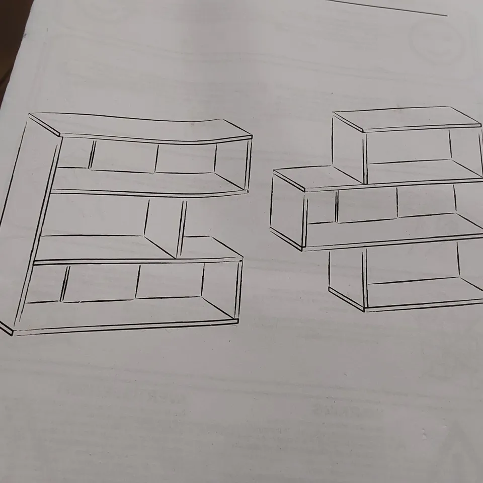 BOXED MOLLY 3 SHELVING UNIT - WHITE (2 BOXES)