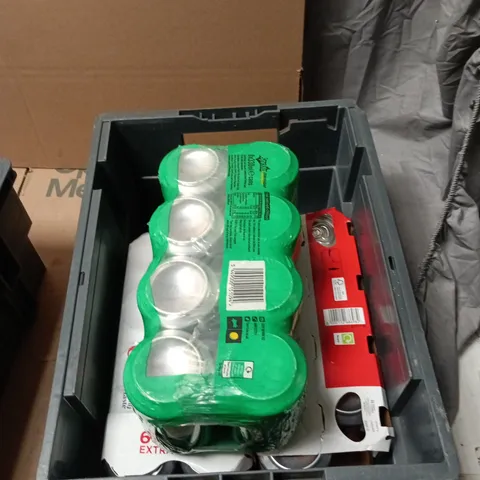 TOTE OF THREE ASSORTED 8 PACKS OF CANS OF SODA TO INCLUDE: SPRITE ZERO